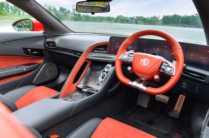 MG cyberster track review autocar india 