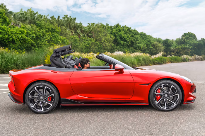 MG cyberster track review autocar india 