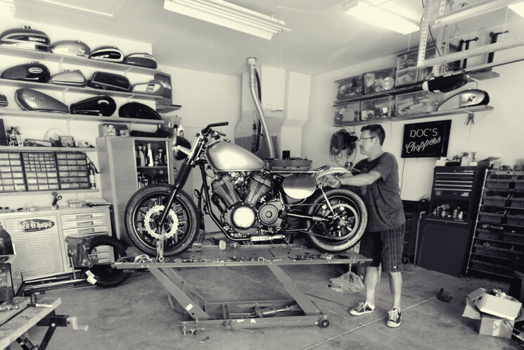 Hageman MC transforms the 2014 Yamaha Bolt into a clean retro scrambler. 