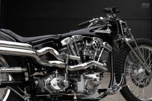 Custom 1972 FLH shovelhead with girder fork