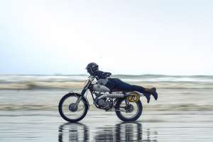 1974 Suzuki GT185 two-stroke vintage enduro by Knuckle Whackjob