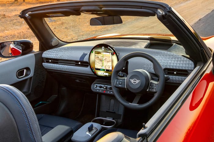 Mini Convertible interior and dashboard